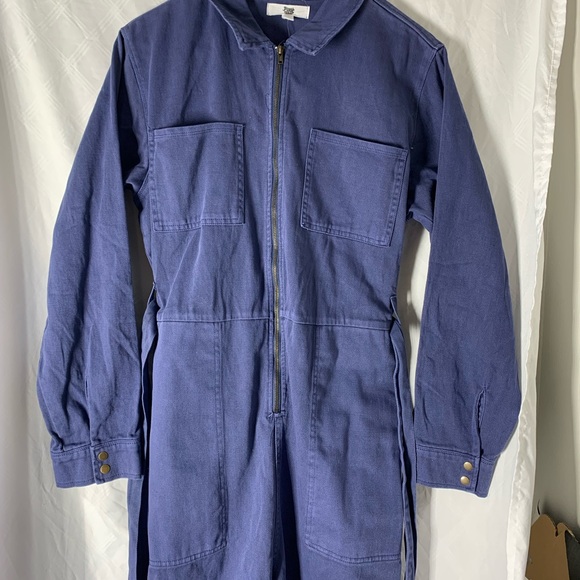 Blue Cotton Workwear Jumpsuit NWT Julius Style - Picture 1 of 8